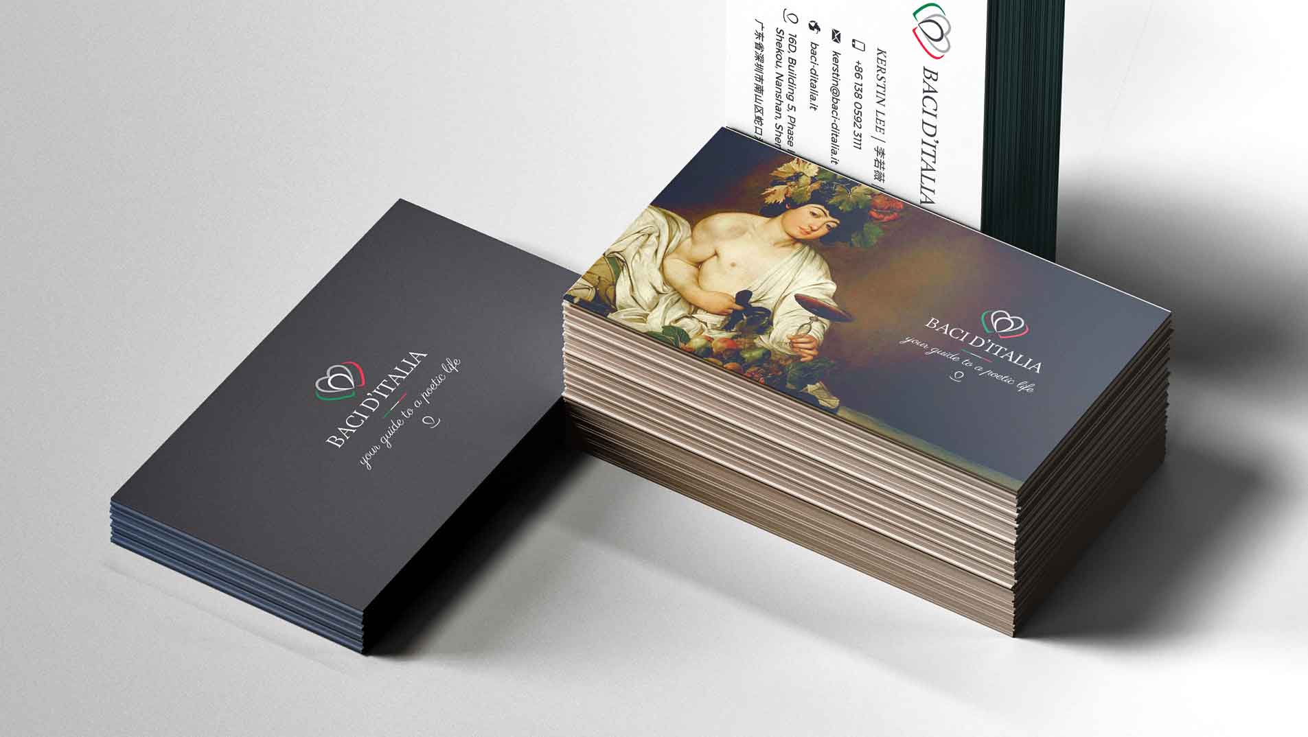 Baci d'italia communication design business cards