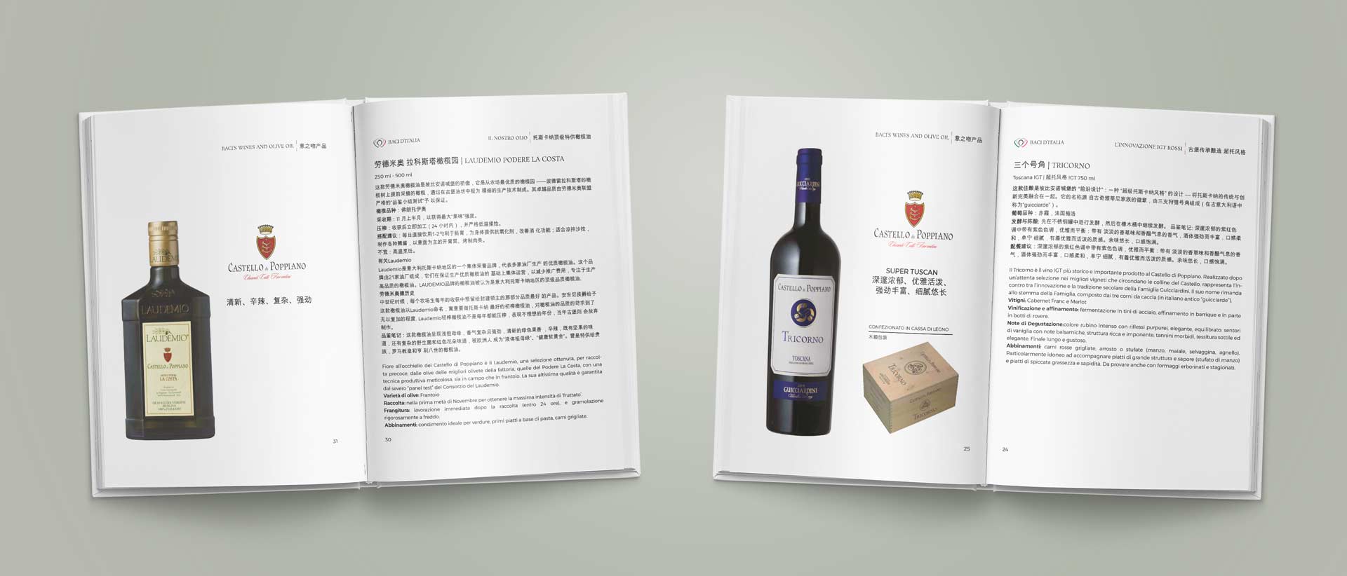 baci d'italia communication design catalog design print preview wine pages