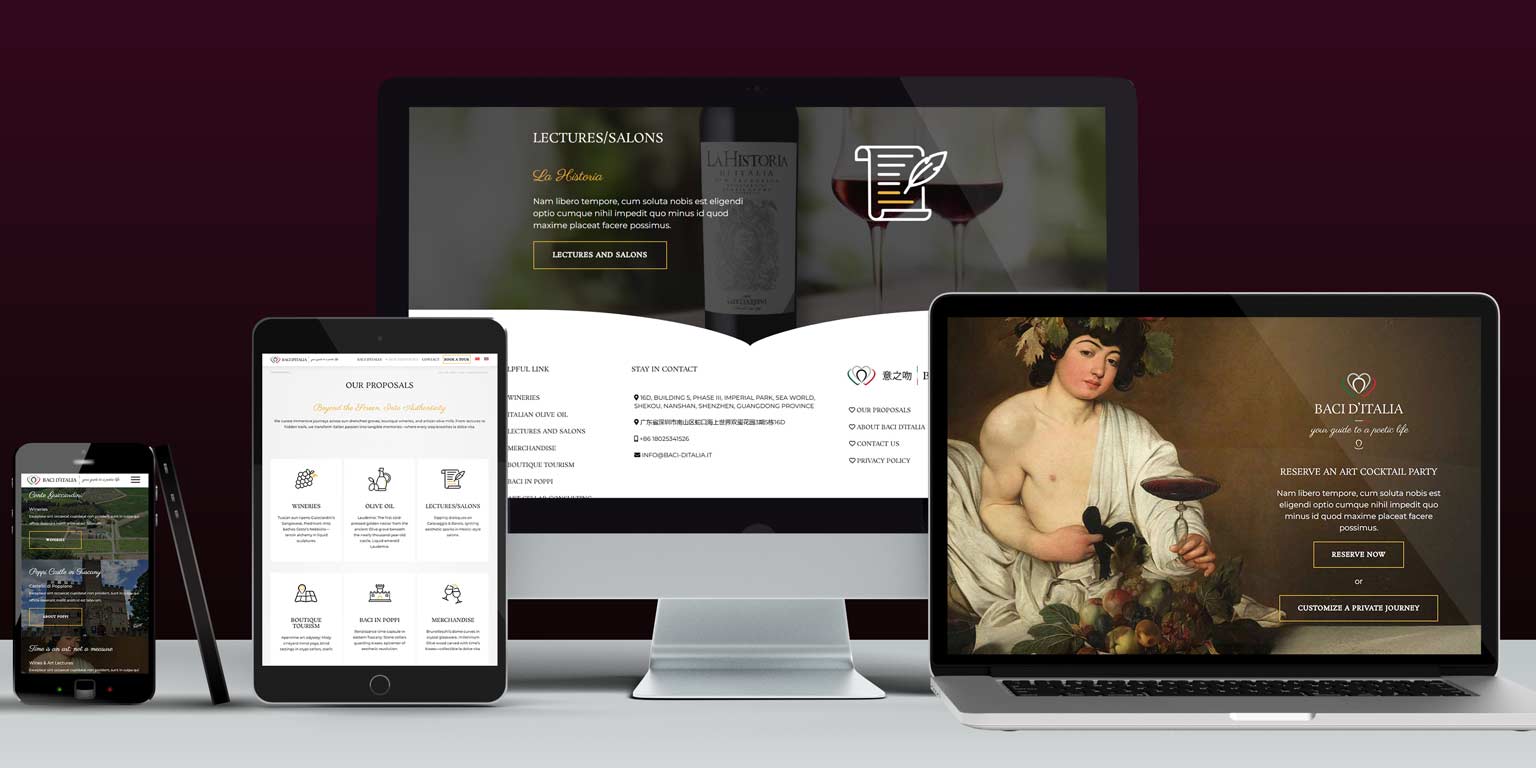 Baci d'italia digital branding website design preview