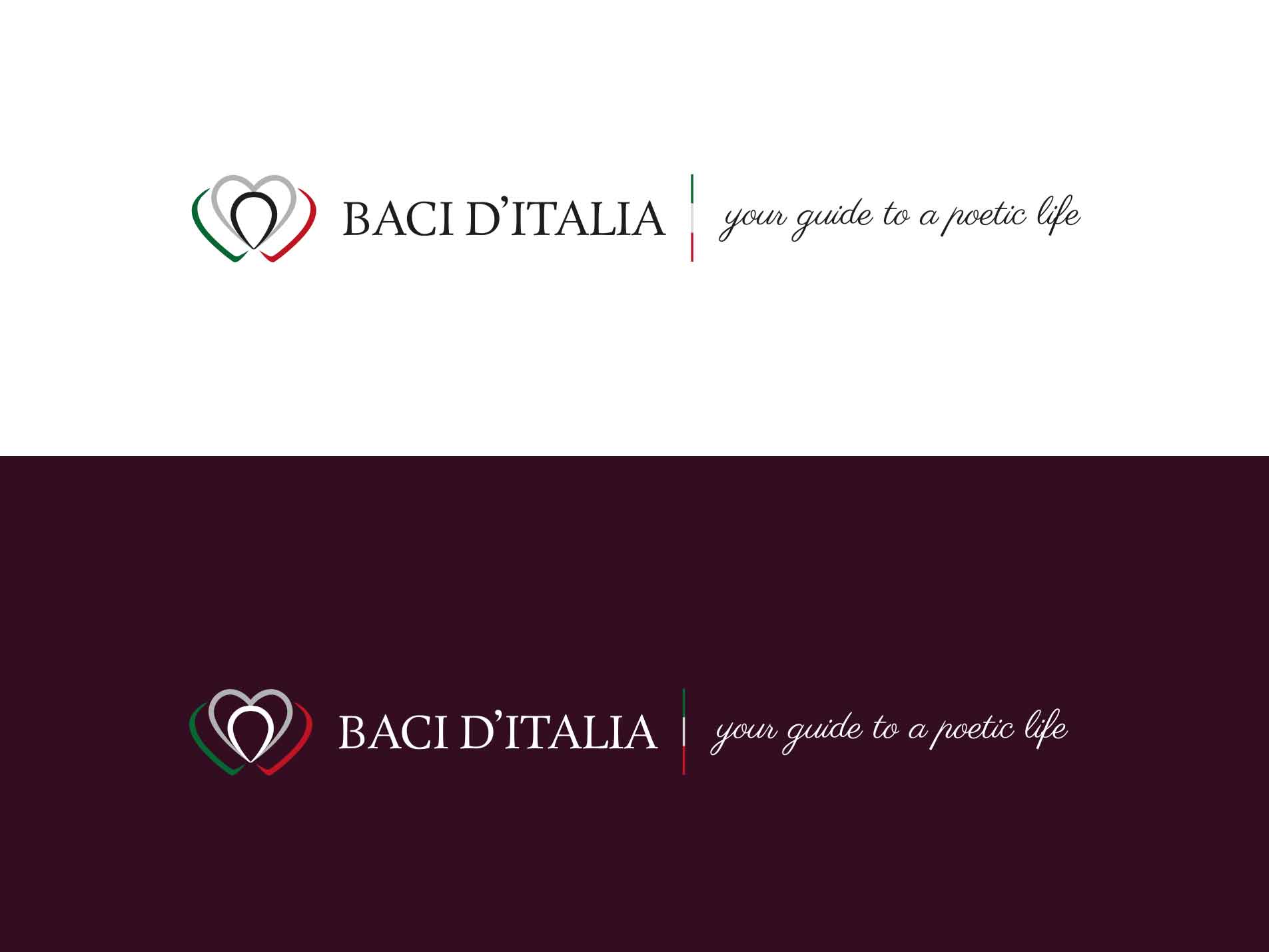 Baci ditalia inline versions logo design