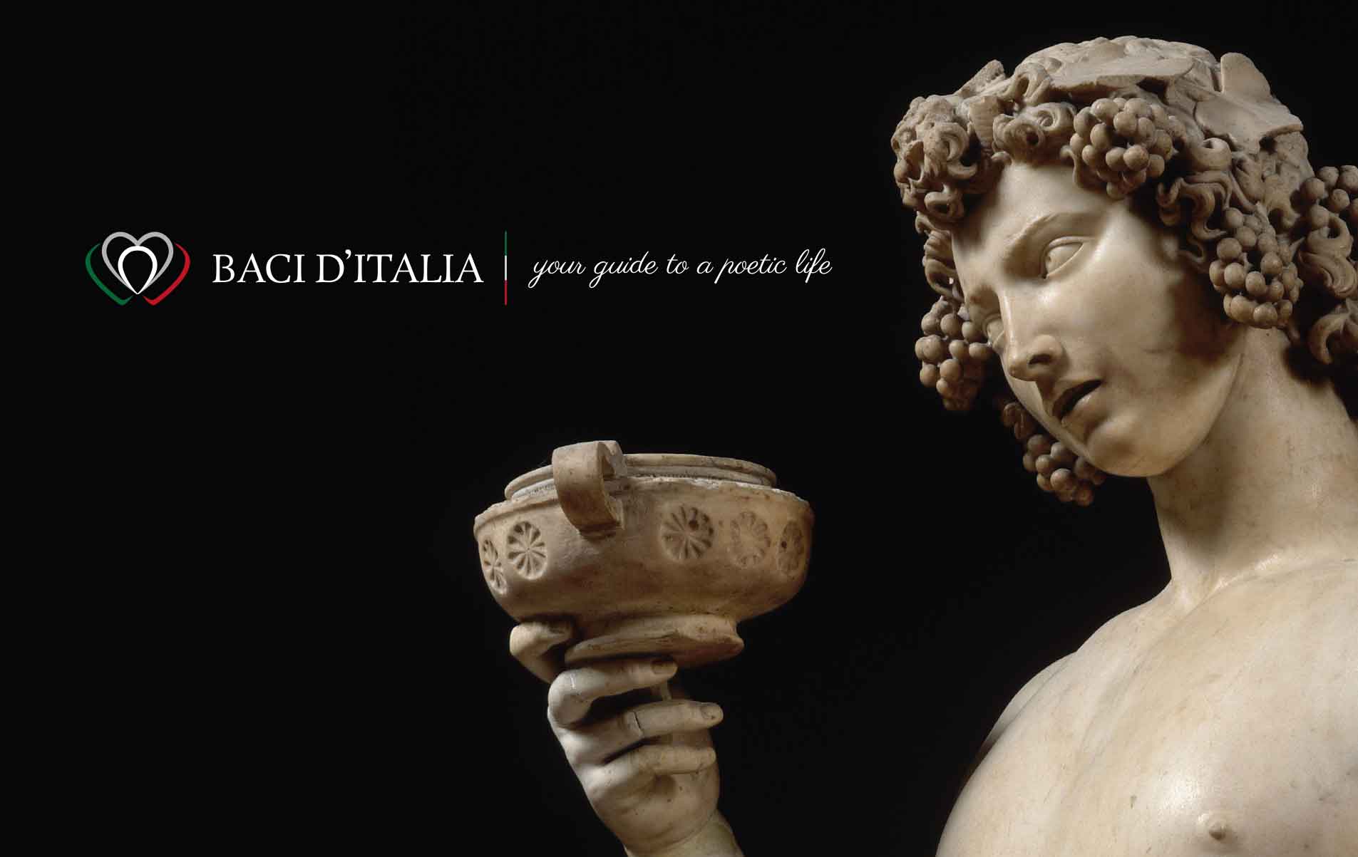 Baci ditalia logo design wine bacco michelangelo