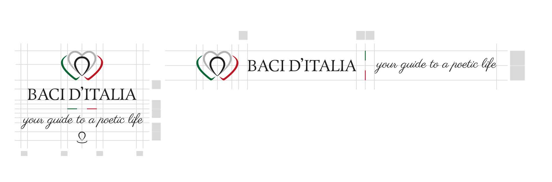 Baci ditalia wine logo design grid and balanced spaces