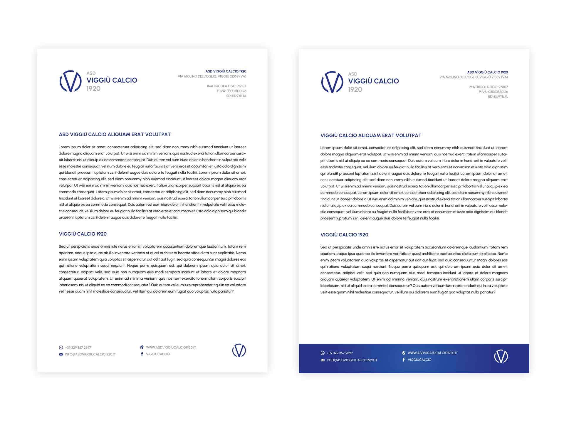 letterhead design soccer school brand identity