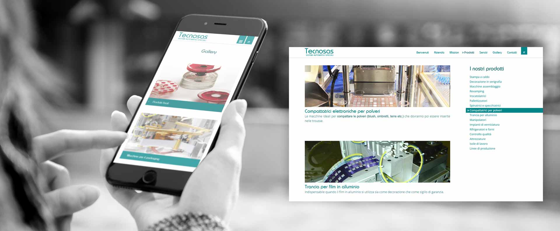realizzazione sito web aziendale brand identity industriale anteprima mobile first
