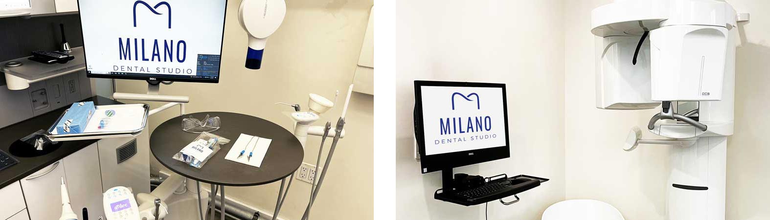 utilizzo del logo su schermi studio dentistico