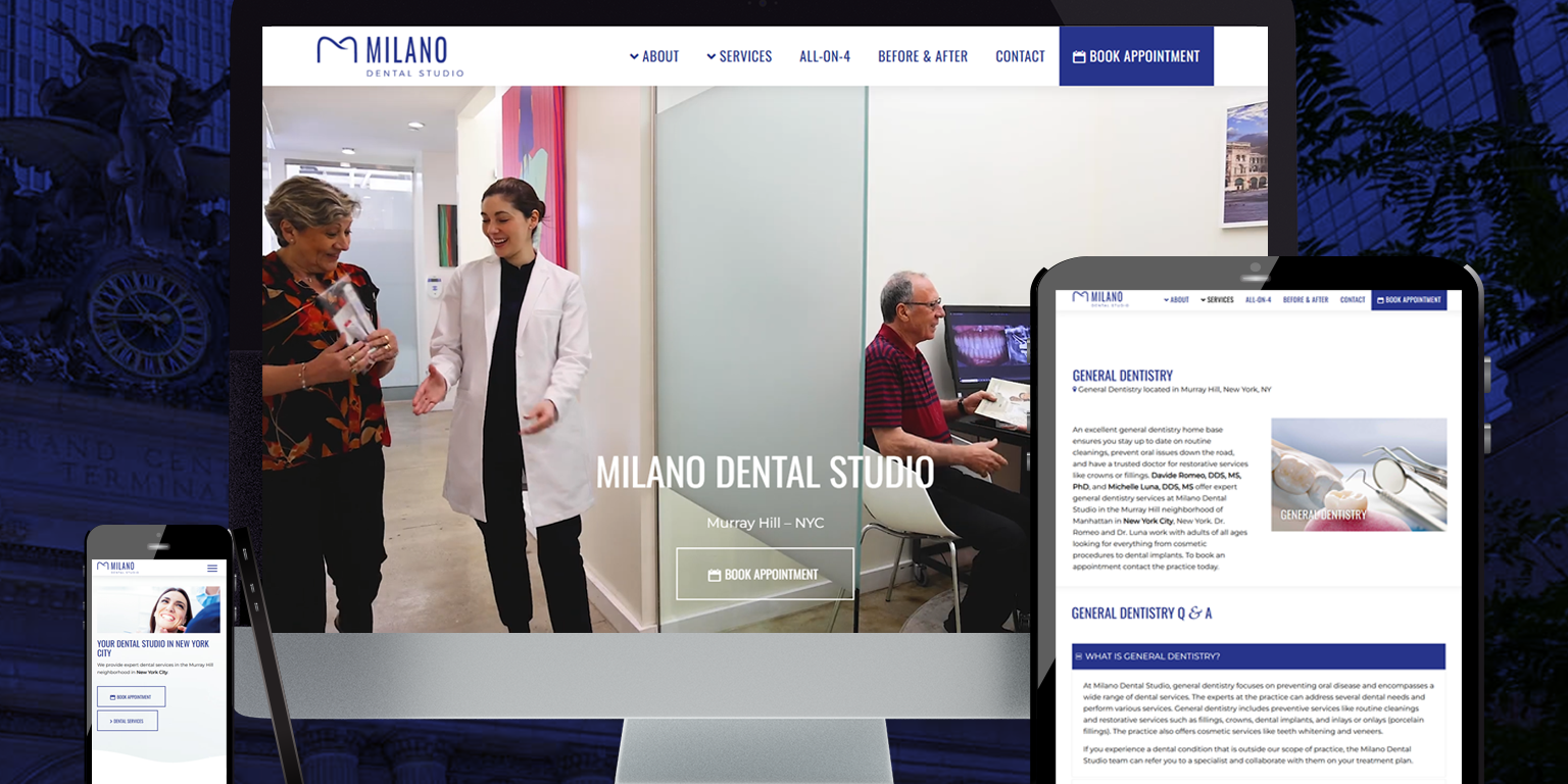 mobile, tablet and desktop screenshot for wordpress website design in new york